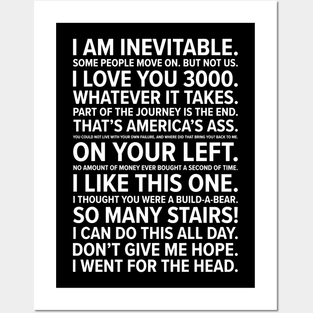 Endgame Quotes Wall Art by barberdesigniow